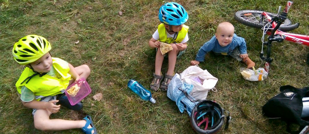 Výlet s dětmi do Poděbrad na kole za dva dny.